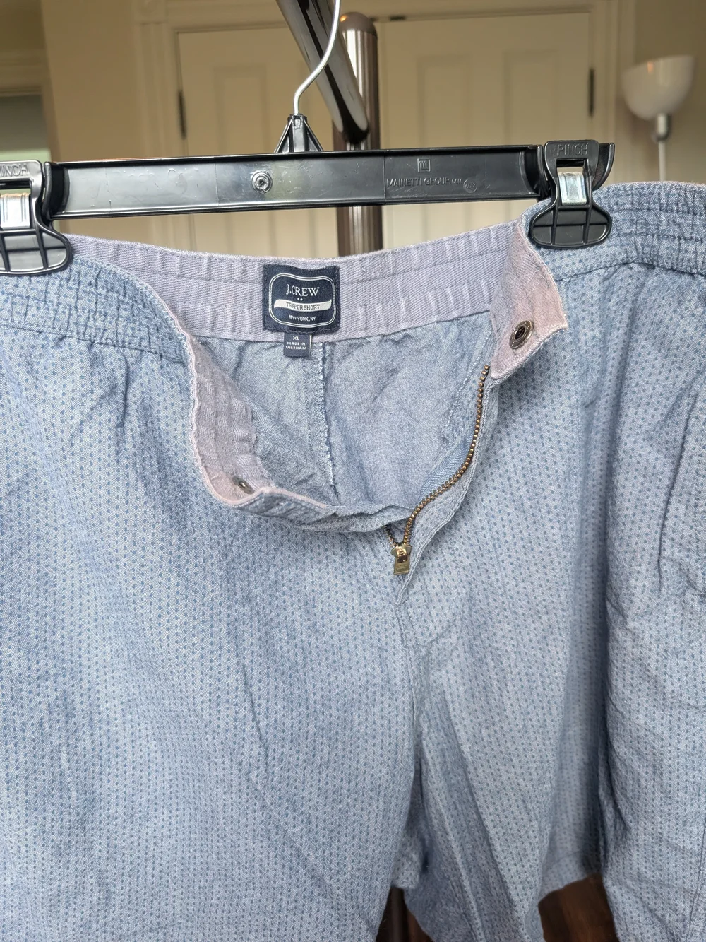 J. Crew Men's Light Blue Patterned Casual Shorts